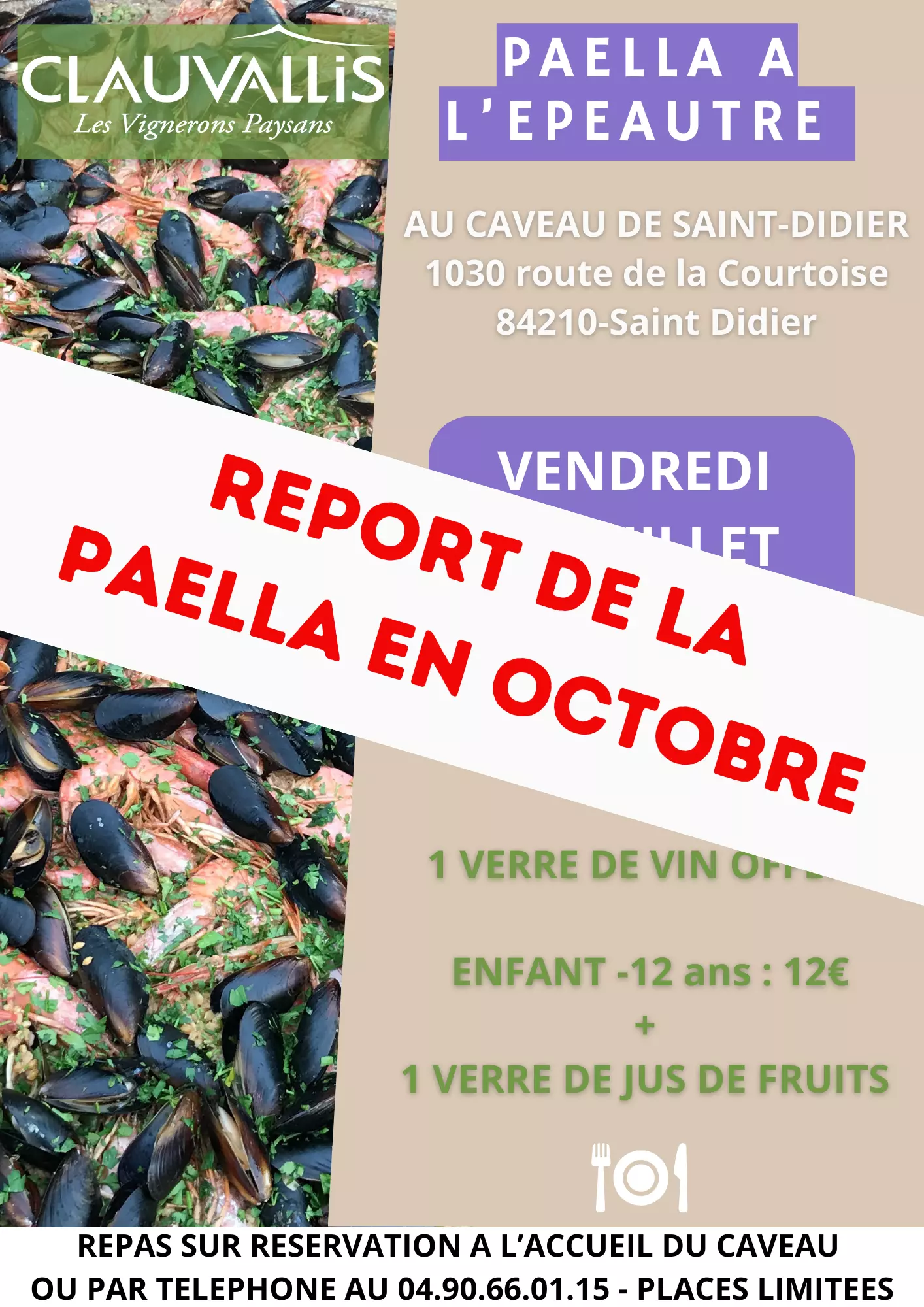 REPORT de la Paella à l'Epeautre du12 juillet 2024