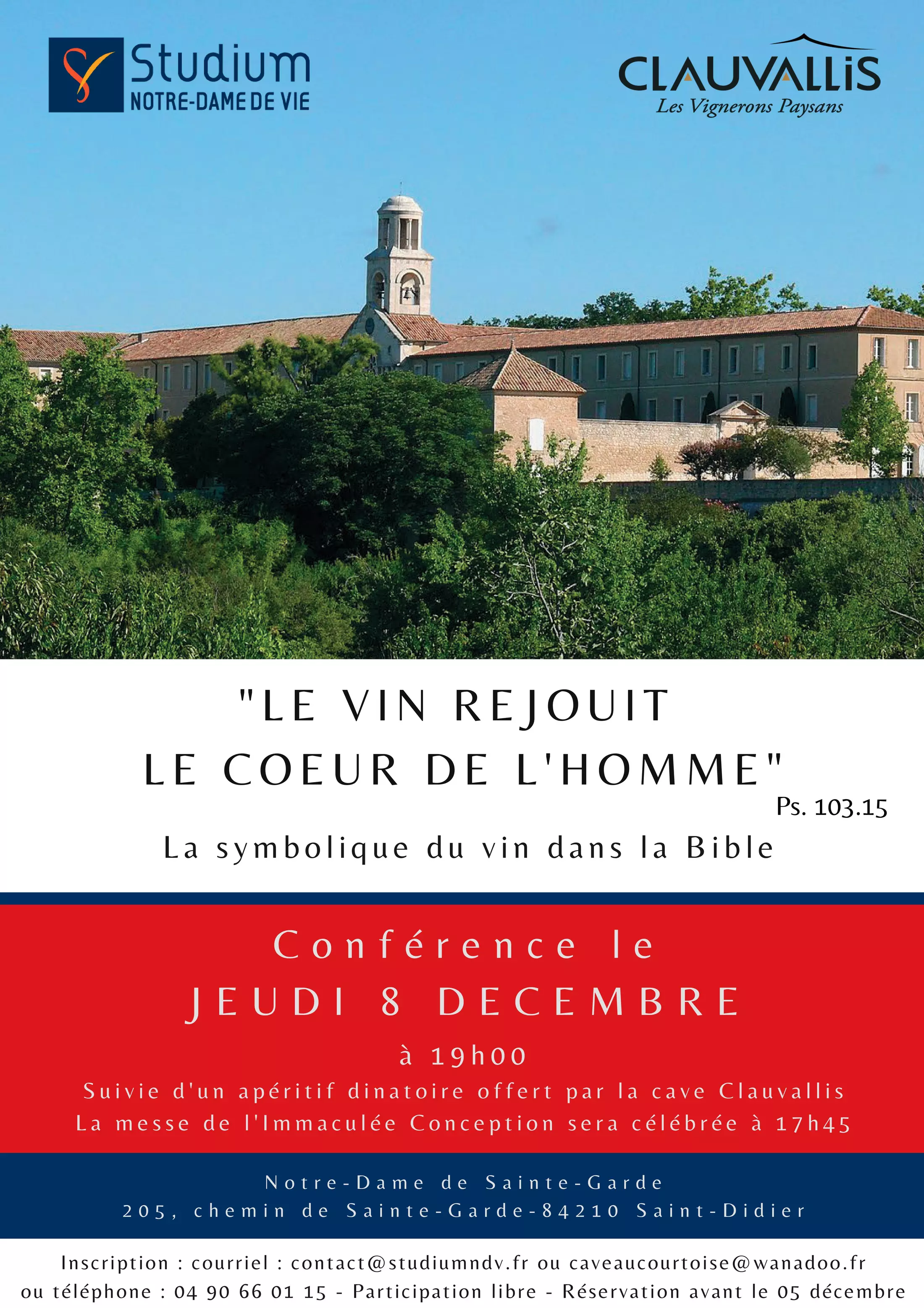 Conférence "la Symbolique du Vin dans la Bible"